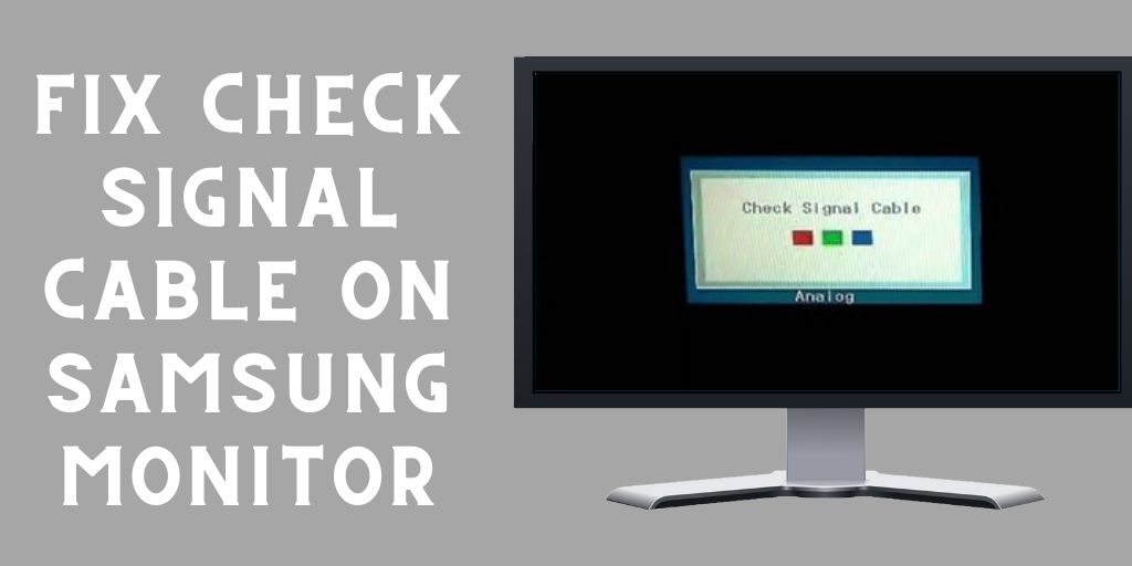 Sindsro cigaret største How to fix check signal cable on Samsung monitor? 10 Steps